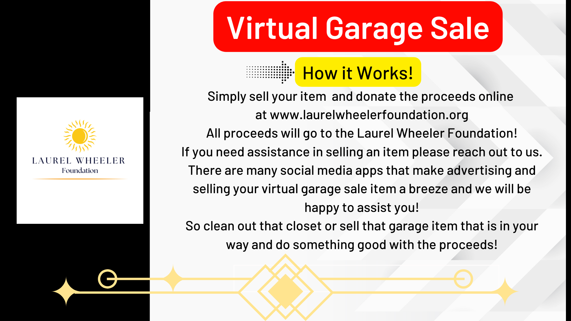garage sale instructions