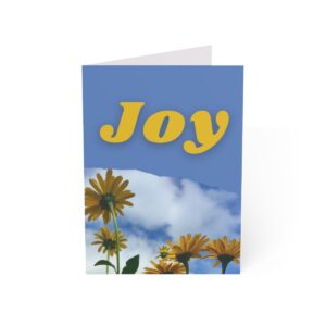 image of the Joy card on display