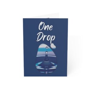 image of the one drop card displayed standing up